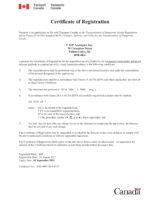 TCCA – Cert of Registration as Cylinder Re-Qualifications